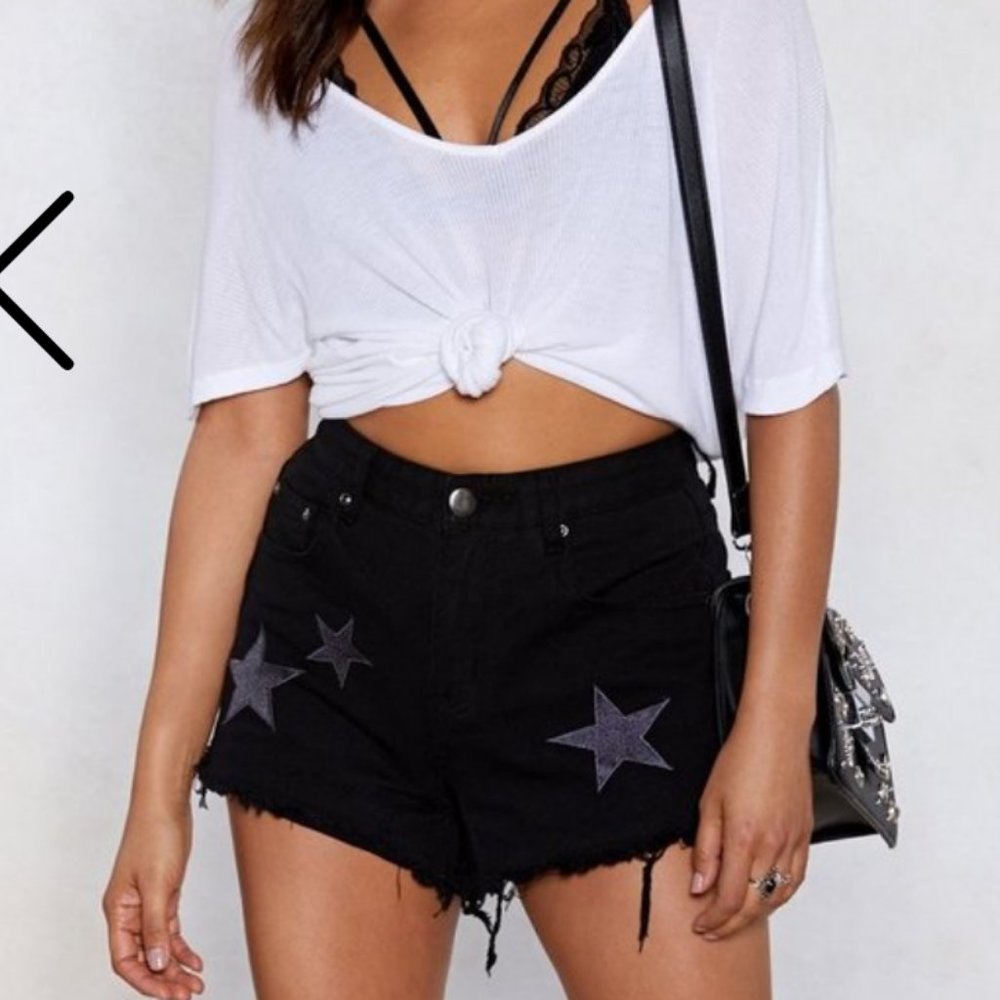 From Star to Finish Denim Shorts